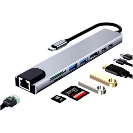 Adaptador Multipuerto USB Tipo C 8 en 1