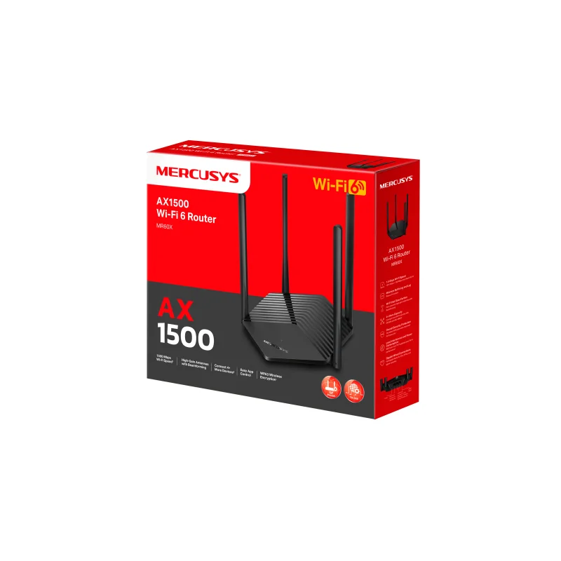 Router WiFi 6 Mercusys MR60X AX1500 Dual Band Gigabit - Image 3